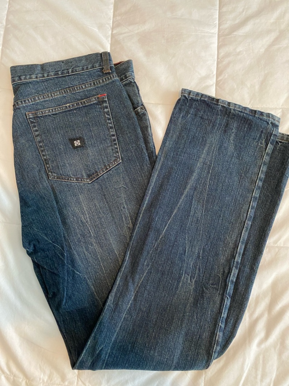 KR3W Dark Blue Straight Jeans